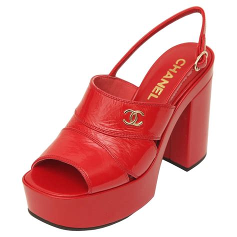 chanel red new|Chanel red shoes.